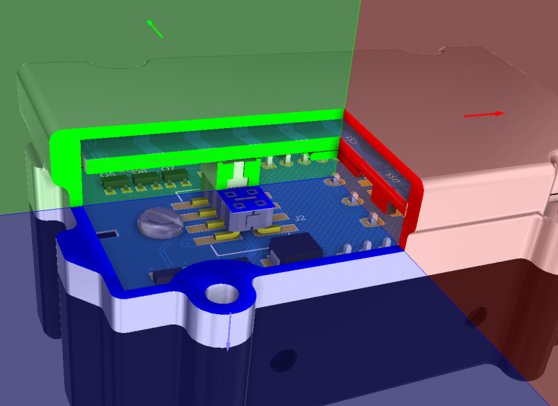  Altium Designerの統合設計環境の断面ビューのスクリーンショット