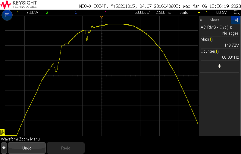 Total harmonic distortion oscilloscope