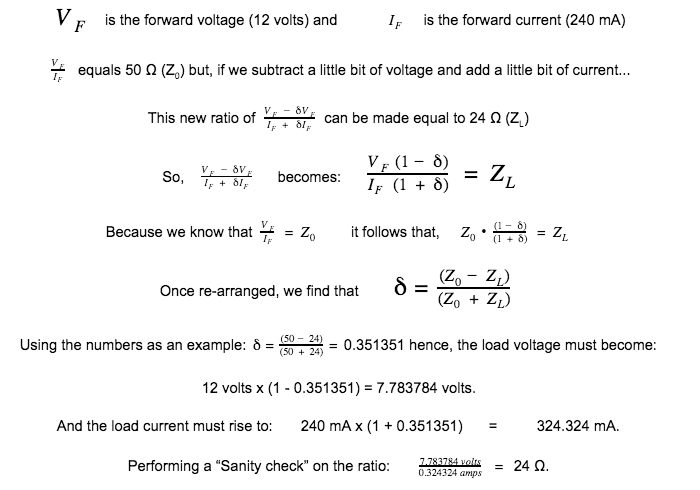 Transmission line reflection coefficient calculations