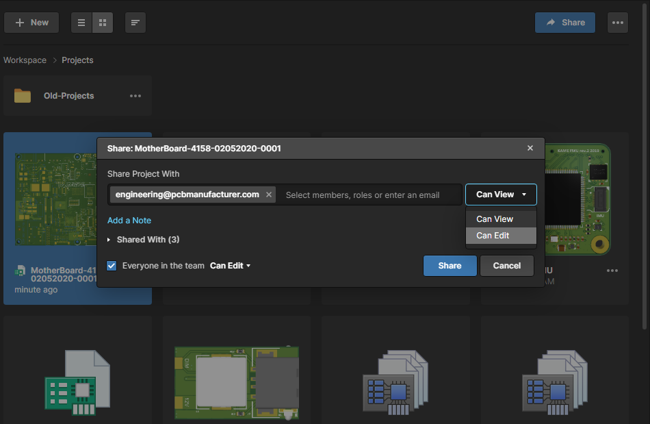 PCB fabrication data sharing online