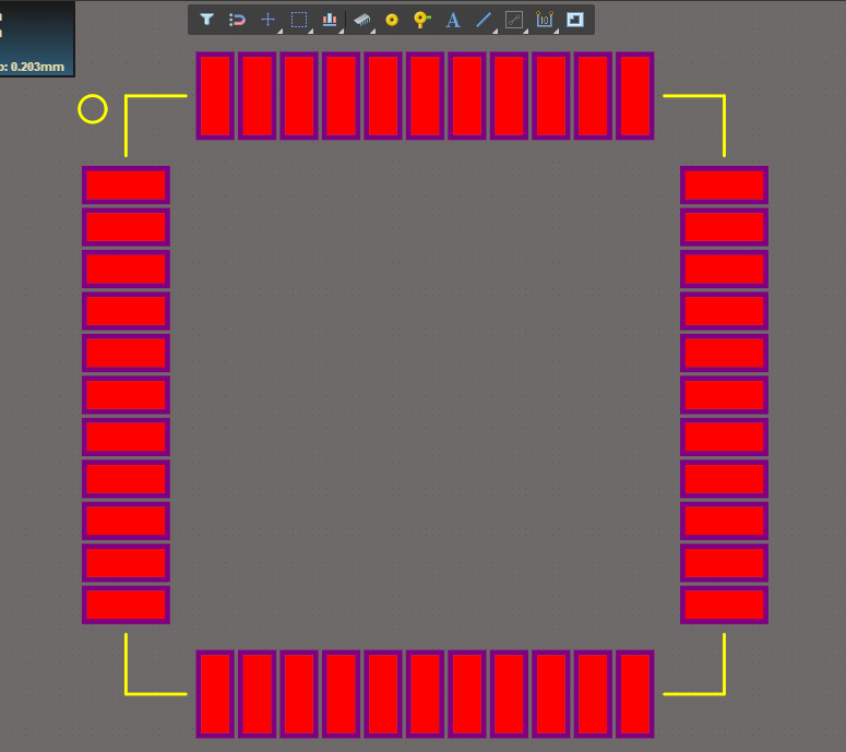 PCB footprint and silk screen information