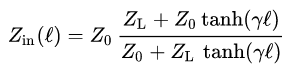 Input transmission line impedance