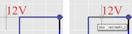 Incorrect Vs. Correct Placement of Net Labels