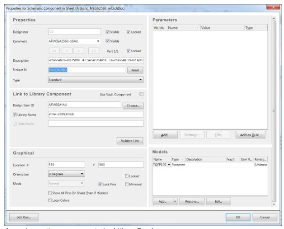 Configurar propiedades para componentes esquemáticos en Altium Designer