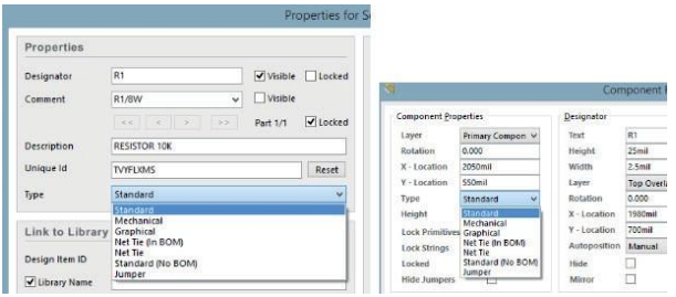 Configurar opciones de propiedad para ECO en Altium Designer