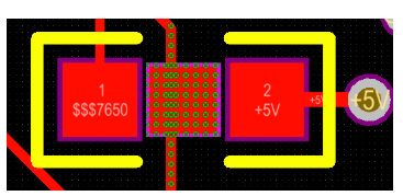 Huella en archivos PADS en  Altium Designer con keepout