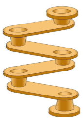 FIGURE 5 Structure de vias décalés de style « vilebrequin » de la norme IPC-2226 de conception de PCB HDI