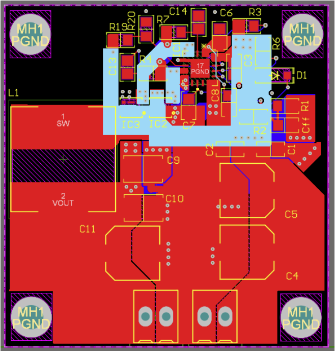 Second layer routing without GND plane