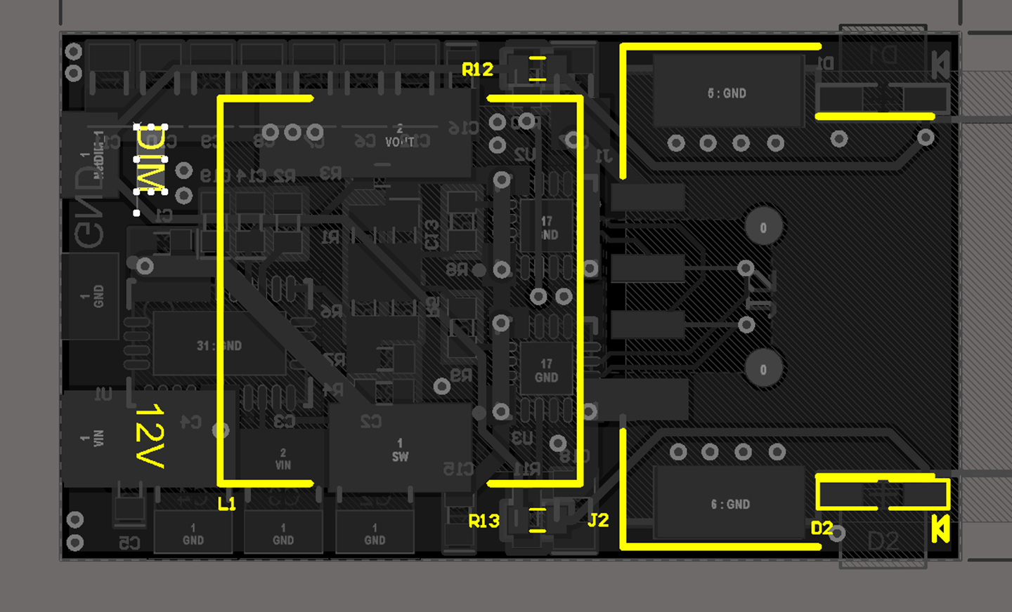 USB charger project silkscreen