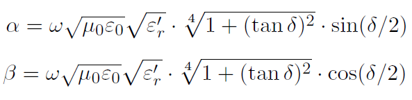 transmission line propagation constant and PCB loss tangent