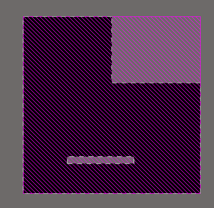 Contour du PCB obtenu (incluant une découpe interne)