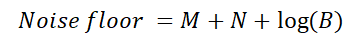 Noise floor equation