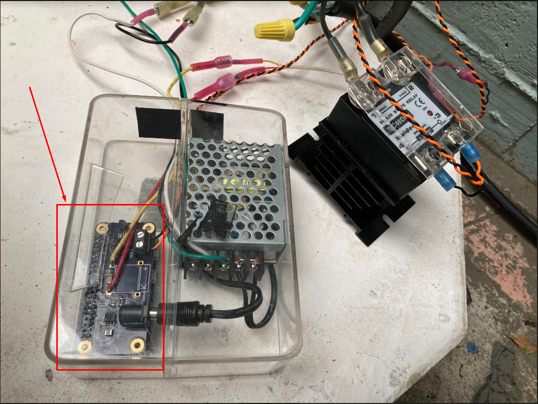 Figure 5: Final board in “makeshift” enclosure