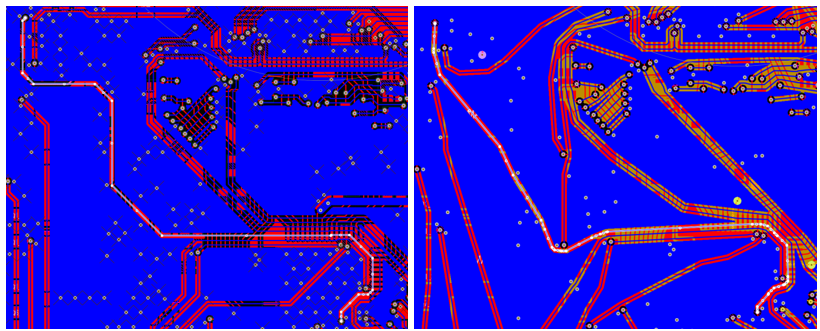 45-degree routing and any-angle routing techniques