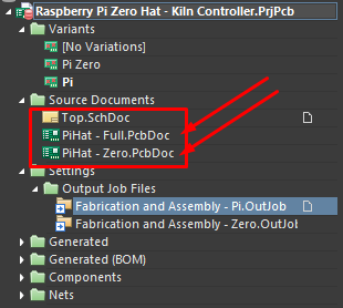 Figure 1: Project files including multiple PcbDocs