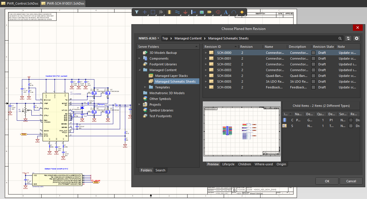 PCB templates schematic