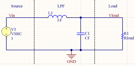 "LPF work" filter schematic