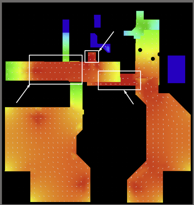 Problematic places on PCB reviewed by PND analyzer