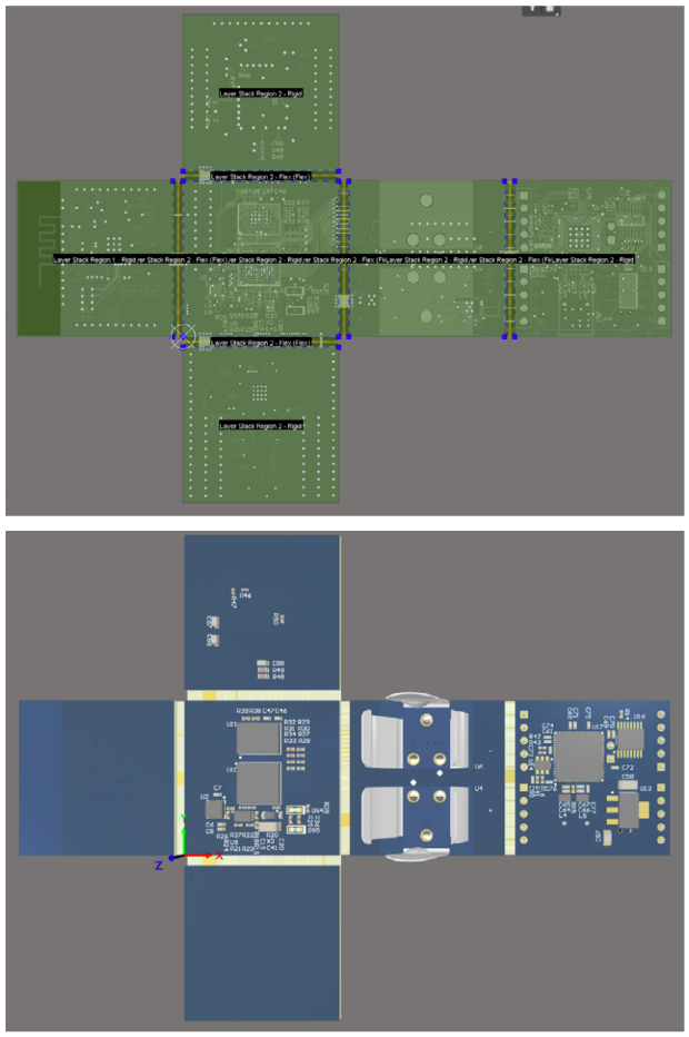 Fácil definición de las formas traseras de diseños de placas rígido-flexibles