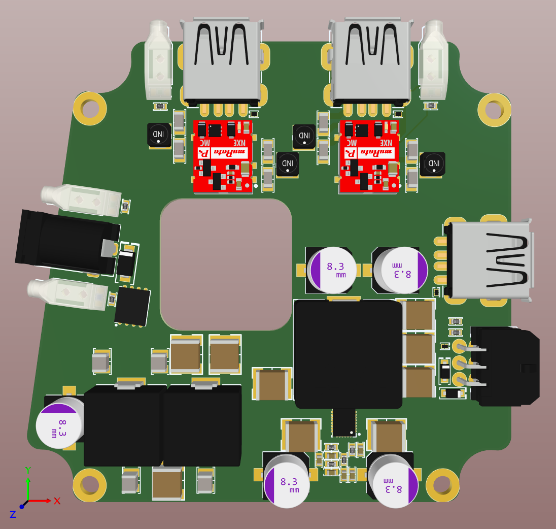 Rough low noise voltage regulator with TVS diode