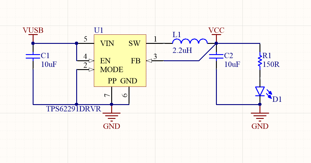 Buck converter for test point schematic symbol creation