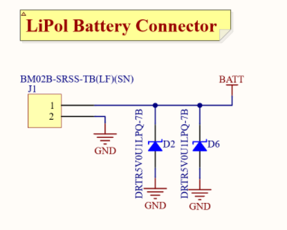 Second TVS diode added for both power and battery sense paths protection. This shows that schematics are often modified due to situations identified during the PCB layout process.