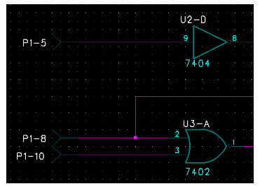 Beispiel eines Anschlusses in PADS Logic