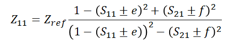 S-parameter measurements error