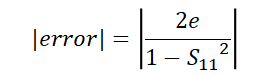 S-parameter measurements error