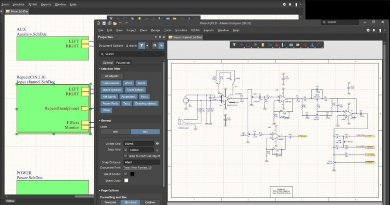 Connection room with hierarchical schematic design in Altium Designer