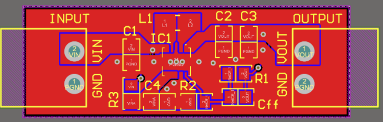 Fully routed PCB top layer