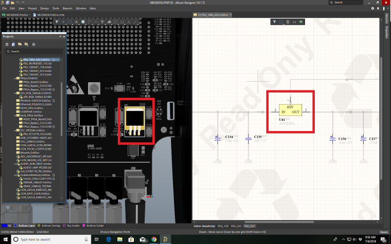  PCBと回路図のクロスプローブ