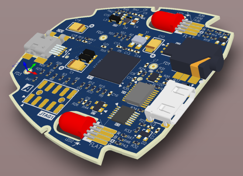  Altium Designerによる曲線状の基板のスクリーンショット