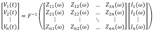 Transfer impedance and self impedance matrix equation inversion