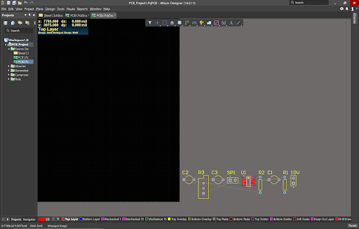 PCB layout with imported components