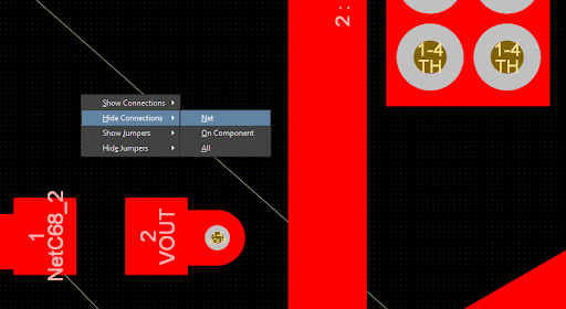 Altium Designer keyboard shortcuts show and hide nets