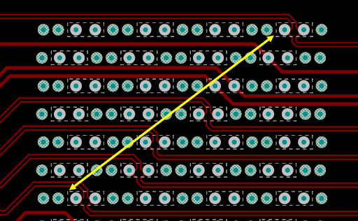 Parallel bus arrangement on a backplane connector