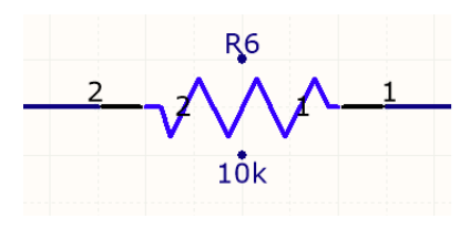 Manuell positionierte Parameter auf einem Schaltplansymbol