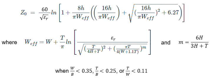 Stripline impedance