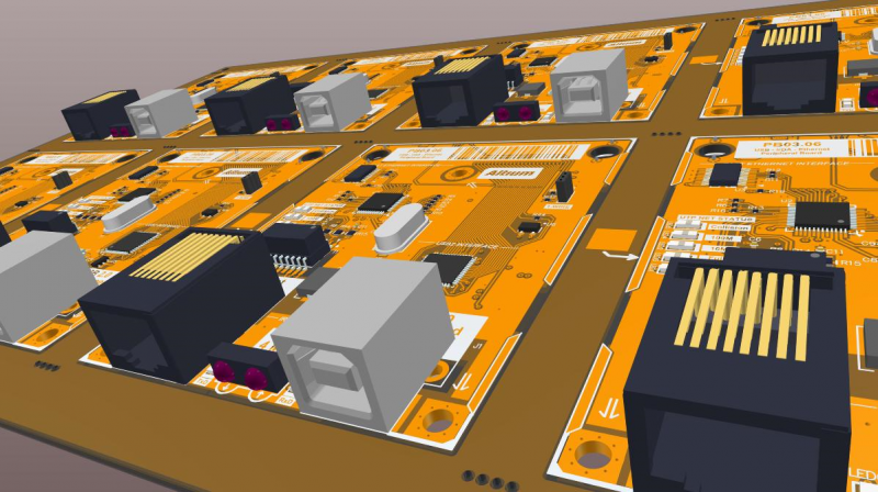 Multilayer PCB created in Altium Designer